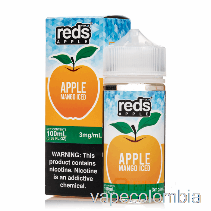 Vape Recargable Iced Mango - E-juice De Manzana Roja - 7 Daze - 100ml 12mg